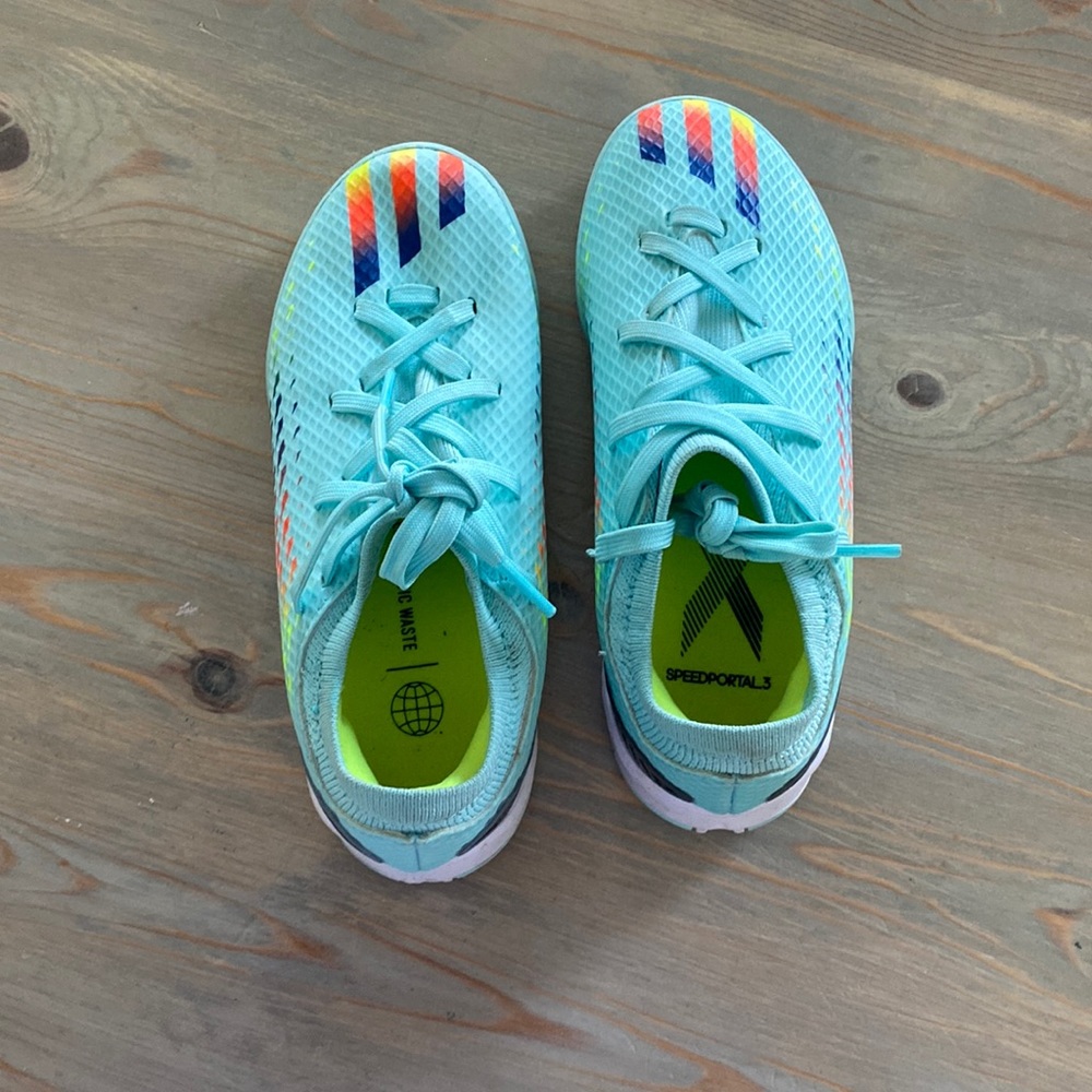 Adidas kids indoor soccer shoes. Size 13. Worn inside once.
